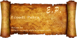 Ecsedi Petra névjegykártya